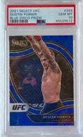 2021 Panini Select UFC PSA 10 Blue Disco Prizms Dustin Poirier 259 /99