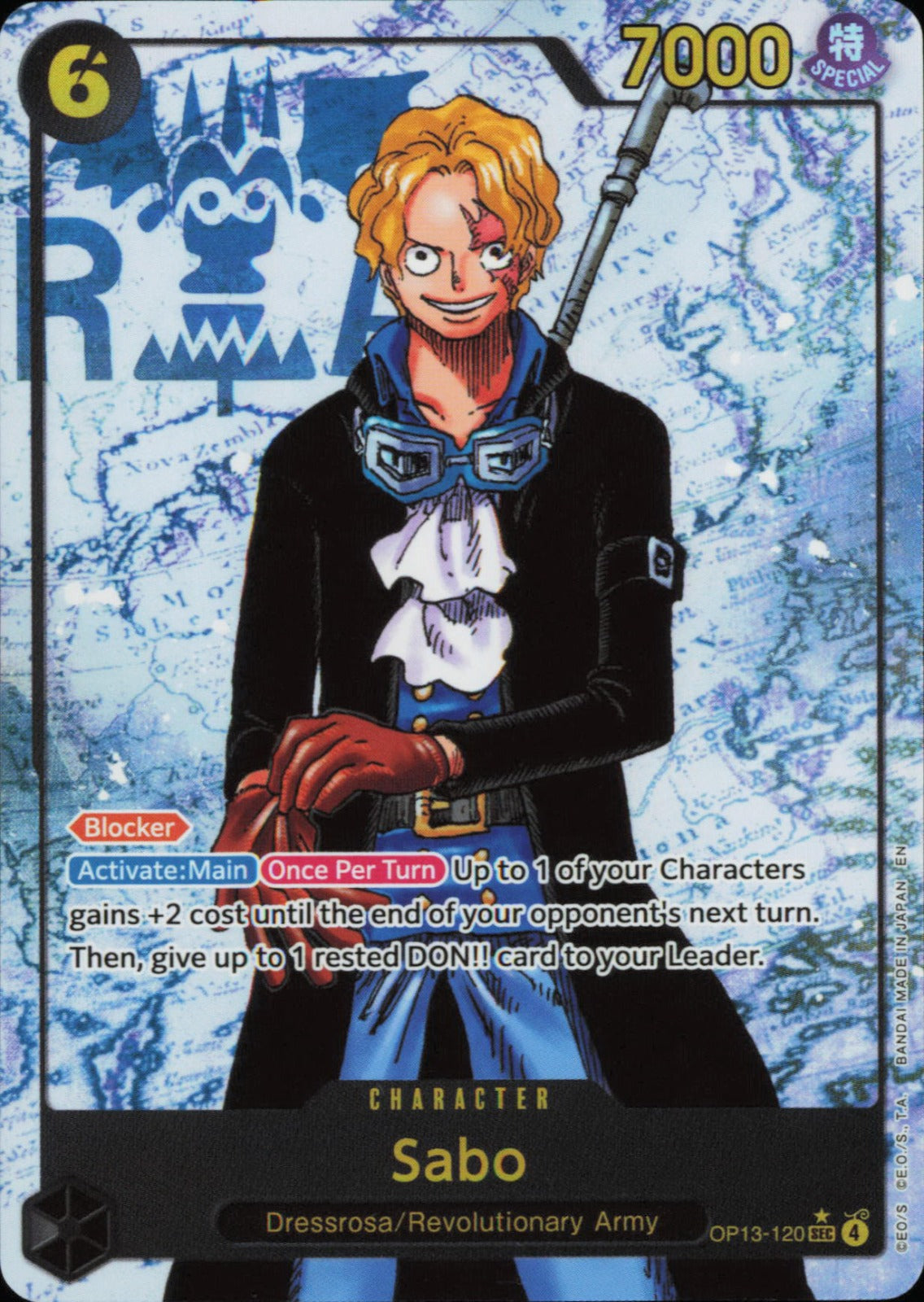 One Piece Sabo (120) (Parallel) Foil SEC OP13-120 NM