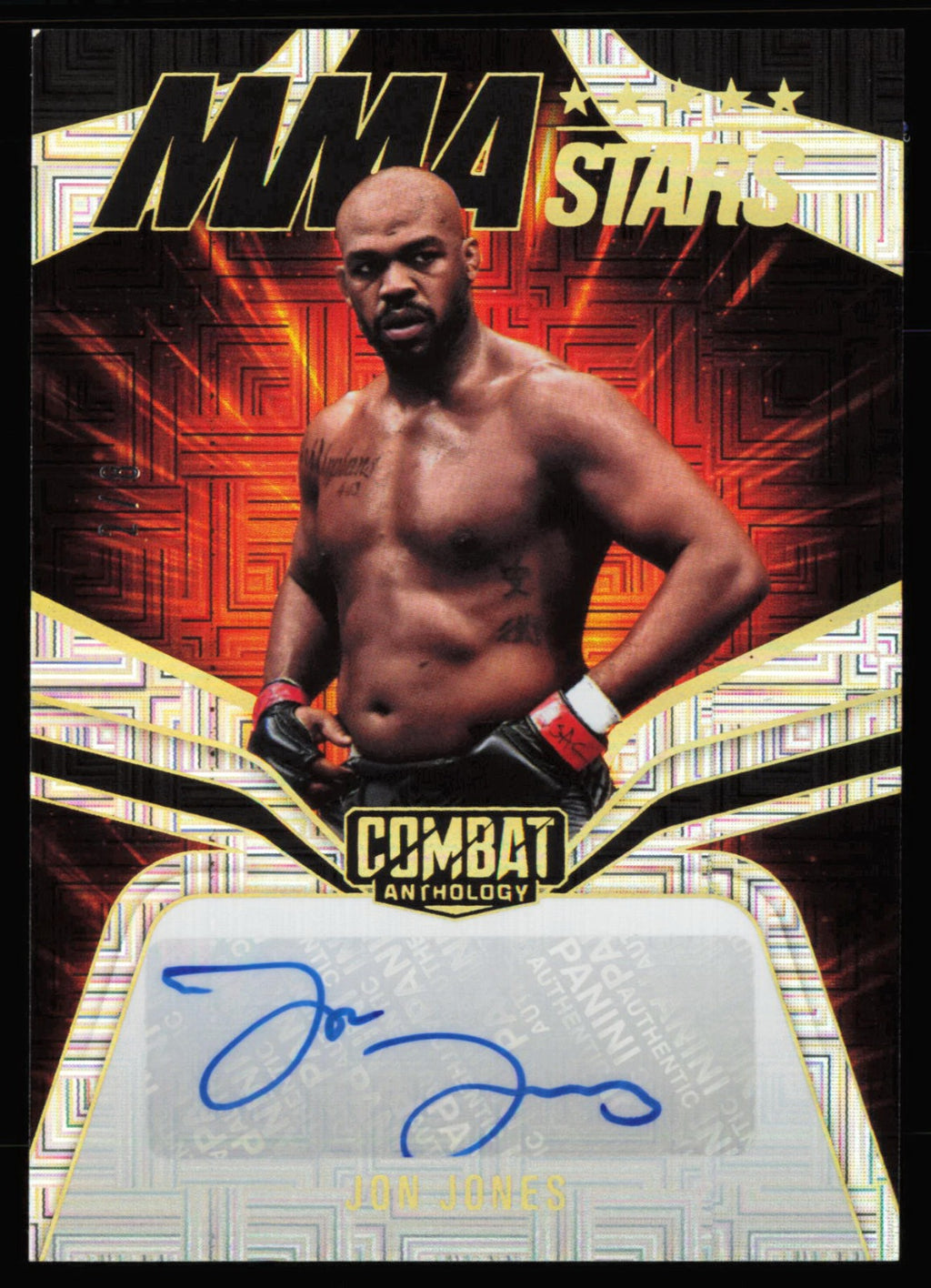 2025 Panini Combat Anthology MMA Stars Jon Jones Auto MS-JJN /8