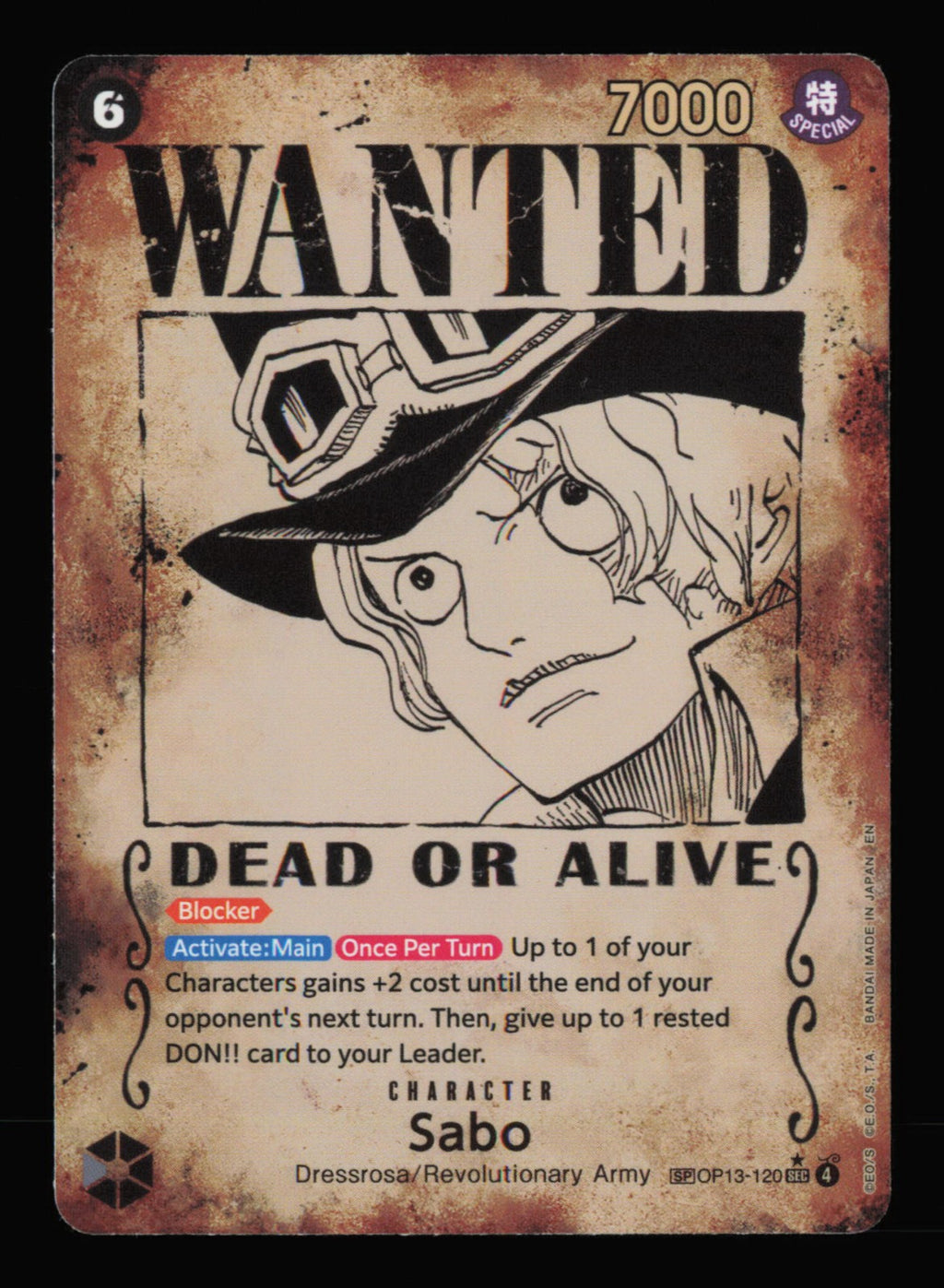One Piece CCG Sabo (120) (Wanted Poster) OP13-120