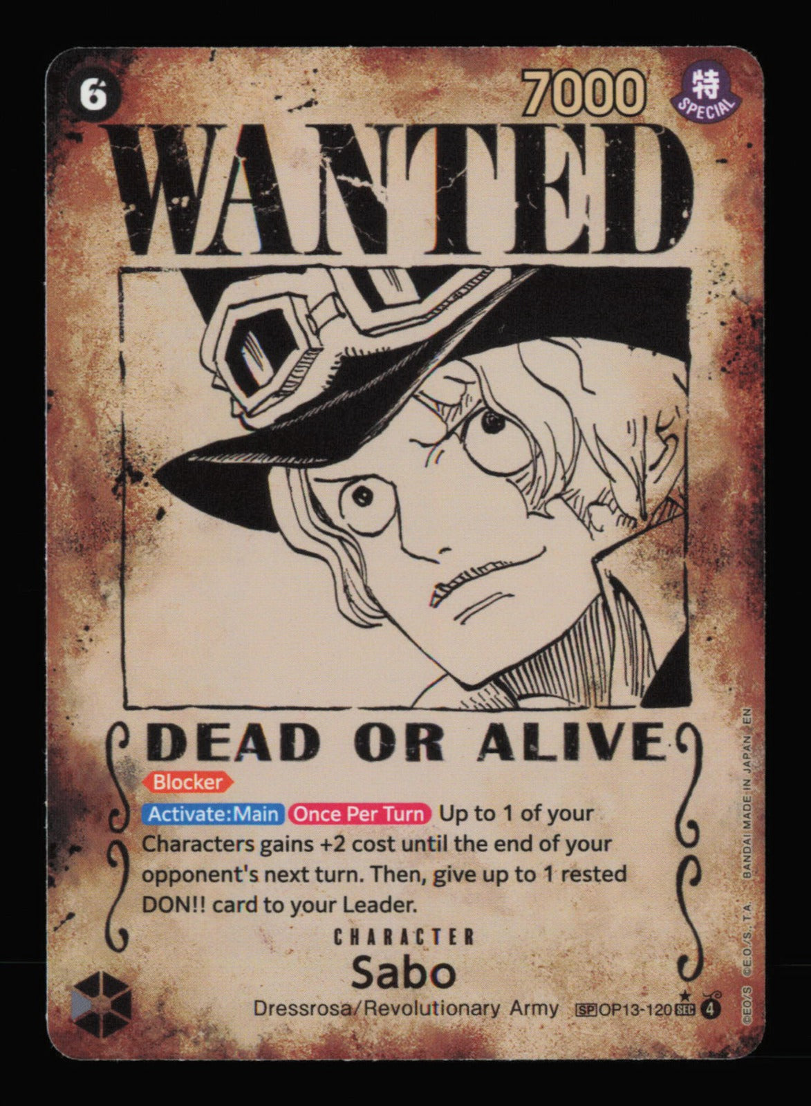 One Piece CCG Sabo (120) (Wanted Poster) OP13-120