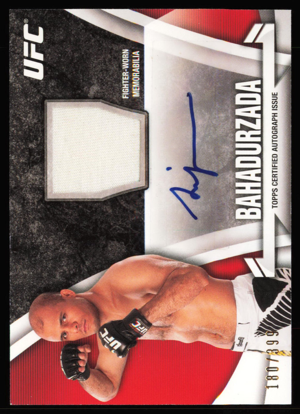 Topps UFC Knockout Fighter Relics Autographs Siyar Bahadurzada Auto KAR-SB /399