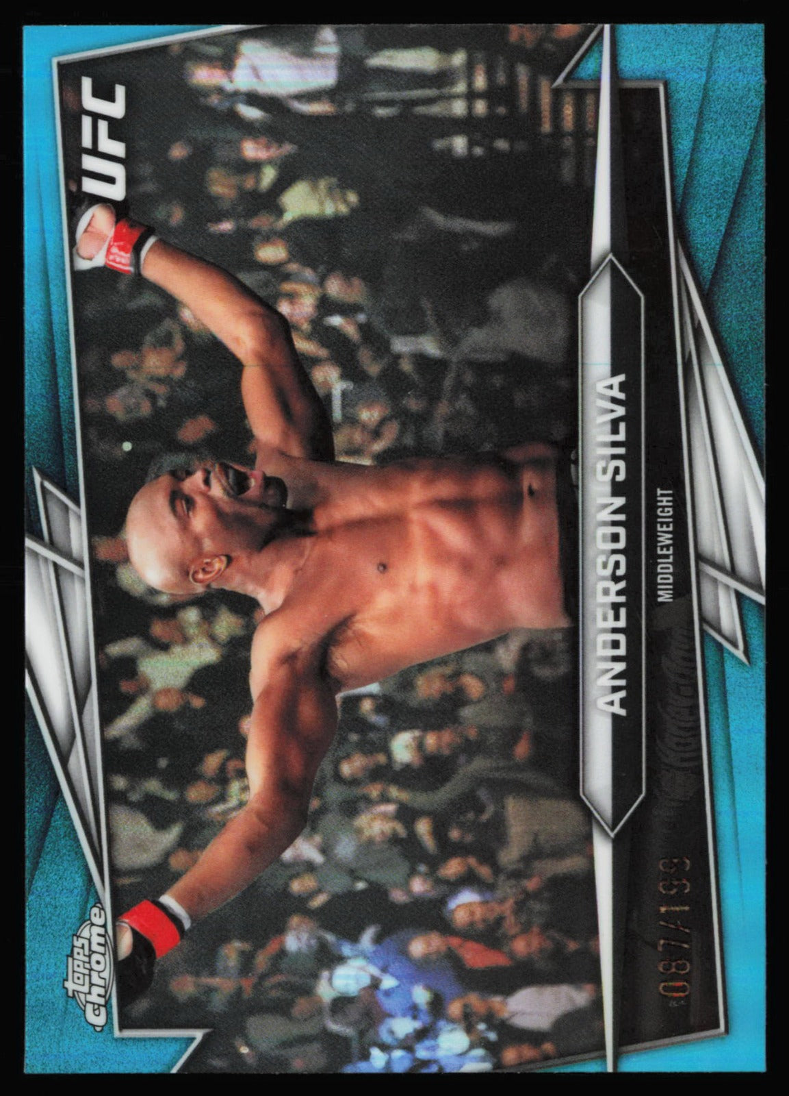 Topps Chrome UFC Aqua Refractor Anderson Silva 14 /199