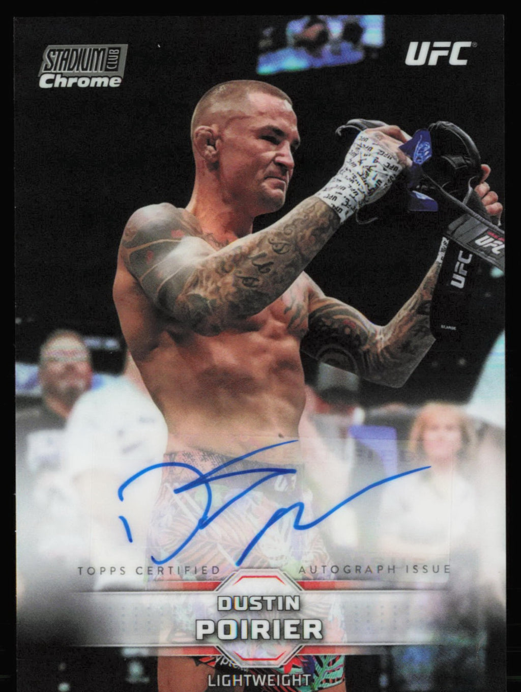Stadium Club UFC Chrome Autographs Dustin Poirier CAV-DPR