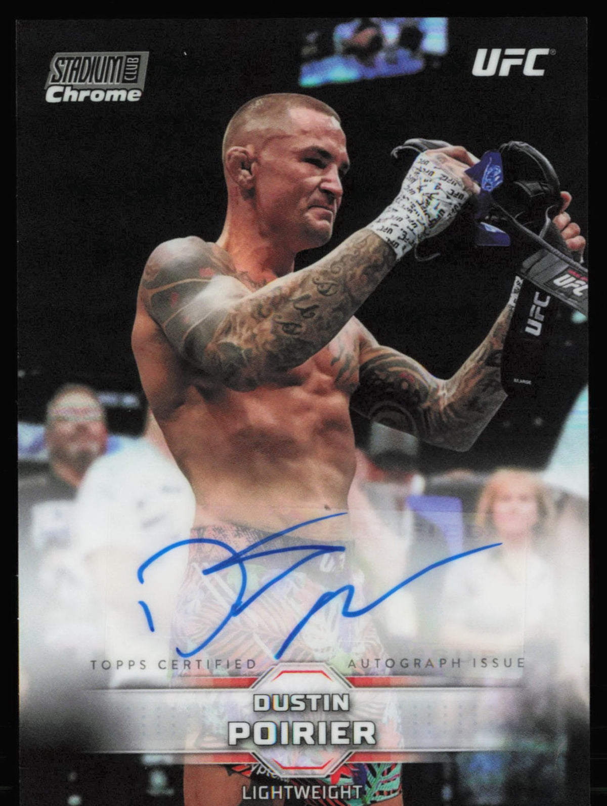 Stadium Club UFC Chrome Autographs Dustin Poirier CAV-DPR