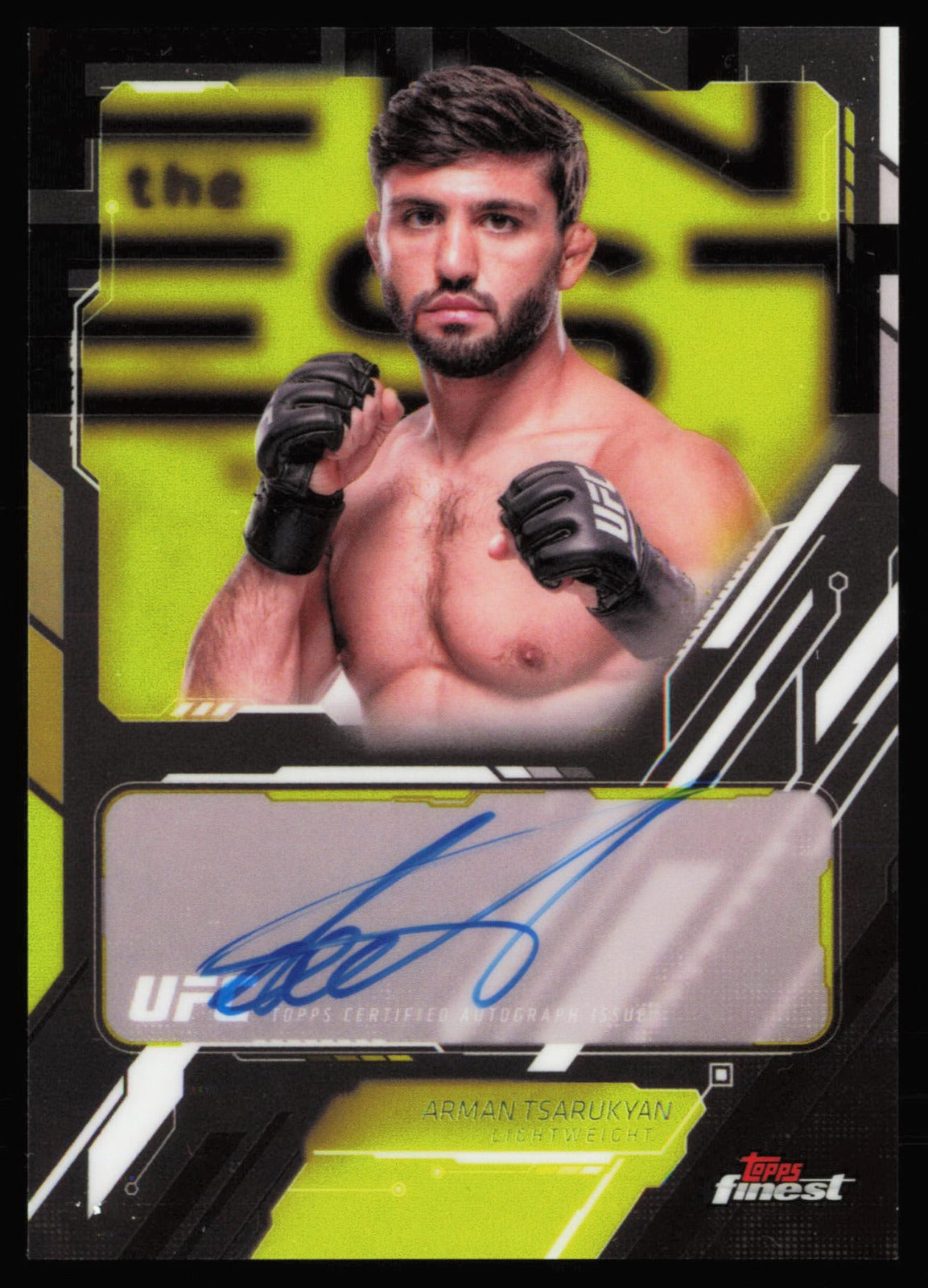 Topps Finest UFC The Finest Autographs Arman Tsarukyan On Card Auto TFA-AT