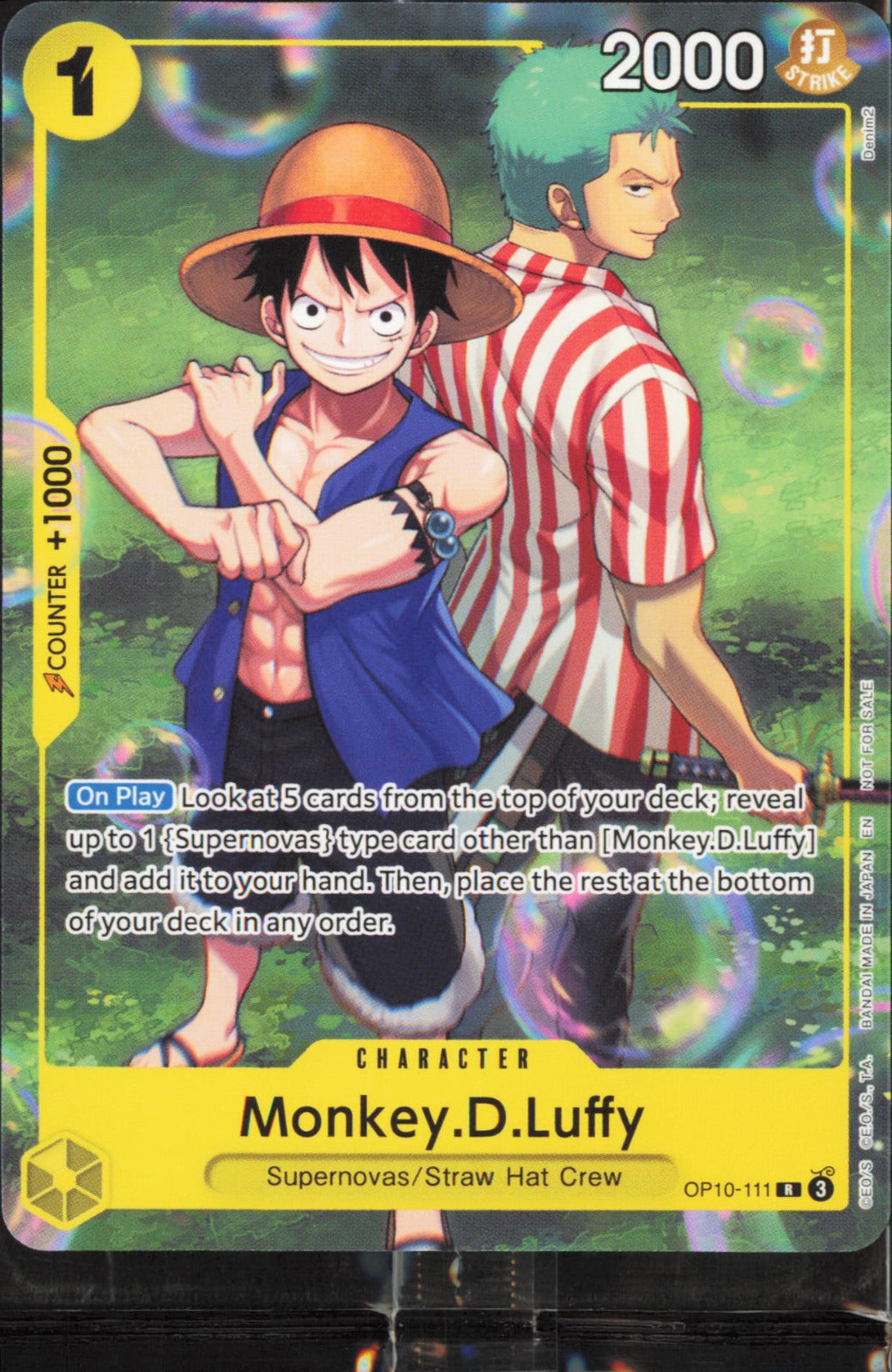 (SEALED!) One Piece Monkey.D.Luffy R Promo Card OP10-111 NM