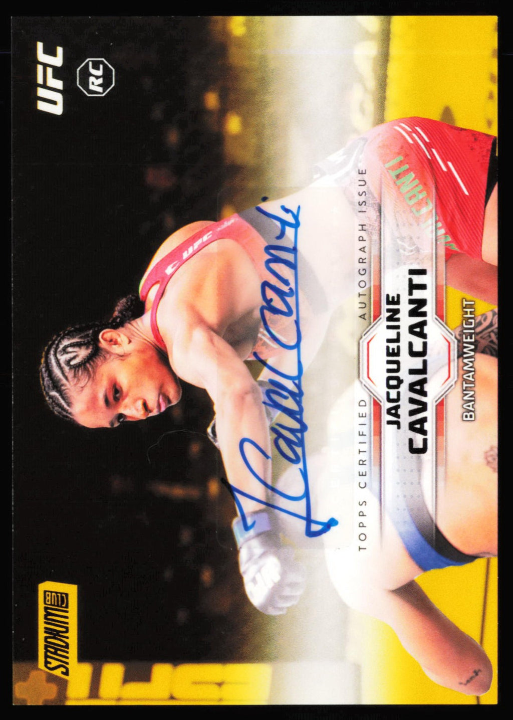 Topps Stadium Club UFC Base Autographs Yellow Jacqueline Cavalcanti Auto BAV-JCI