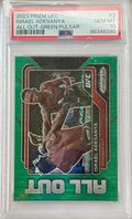 2023 Panini Prizm UFC PSA 10 All Out Green Pulsar Prizms Israel Adesanya 2 /25