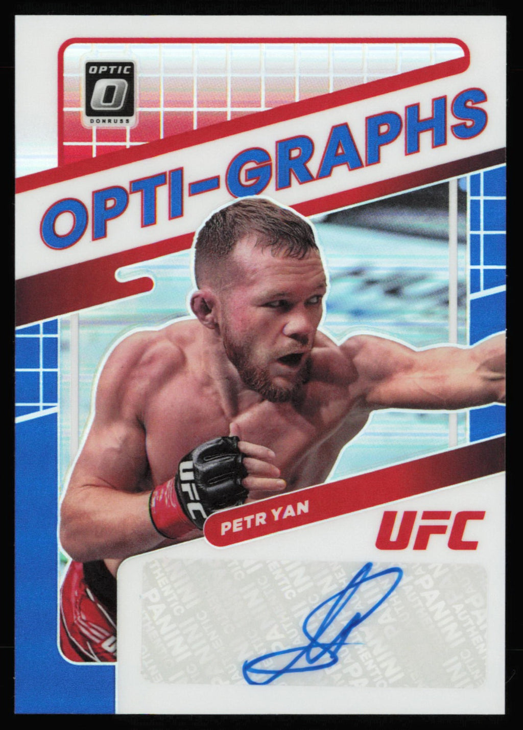 2023 Panini UFC Opti-Graphs Teal Petr Yan Auto OG-PYN /25 - front