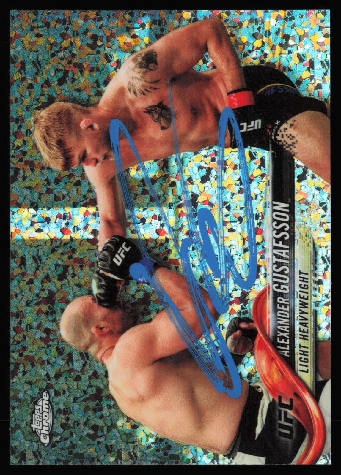 2018 Topps Chrome UFC On Card Auto Diamond Alexander Gustafsson 81 - front