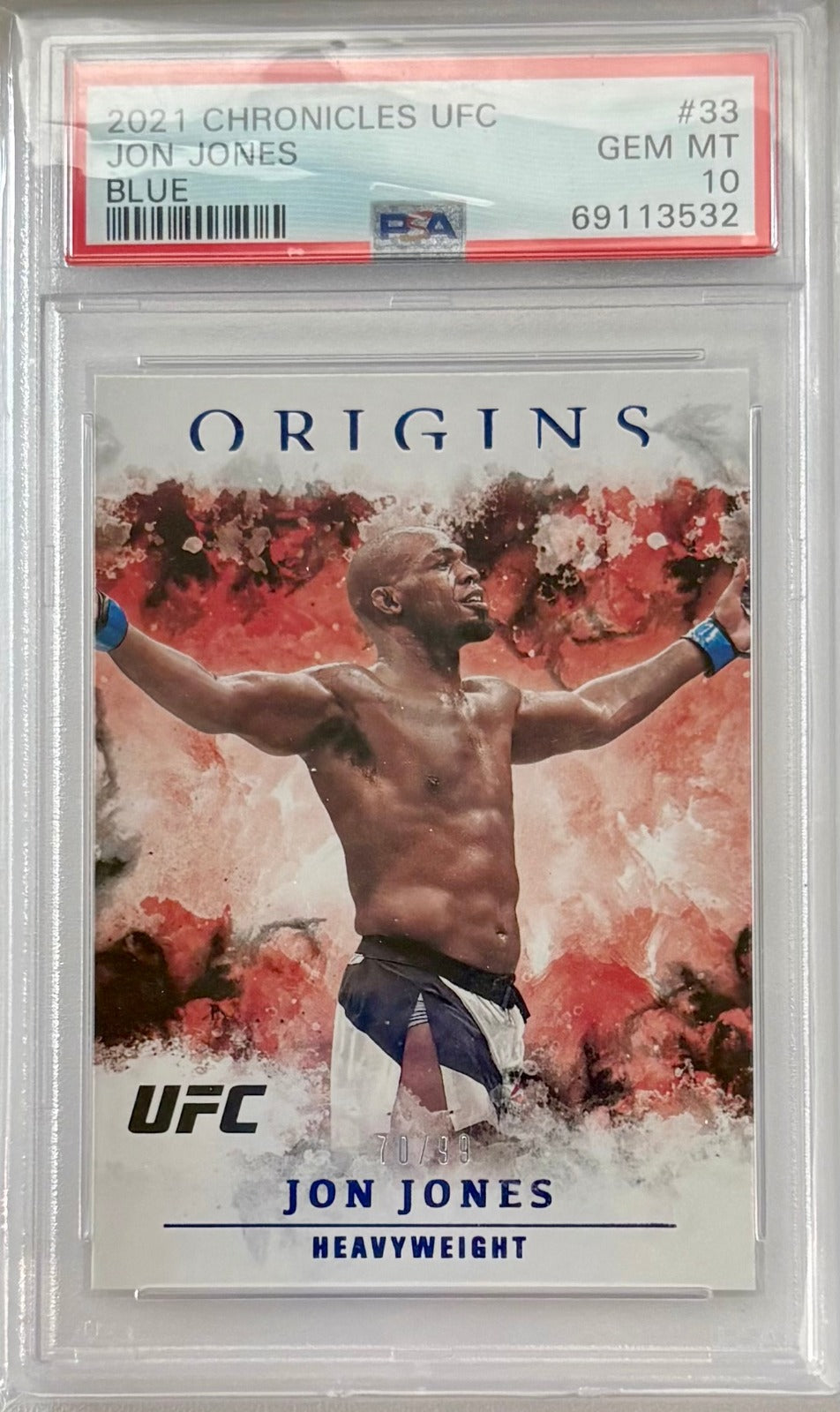 2021 Panini Chronicles UFC PSA 10 Blue Jon Jones 33 /99