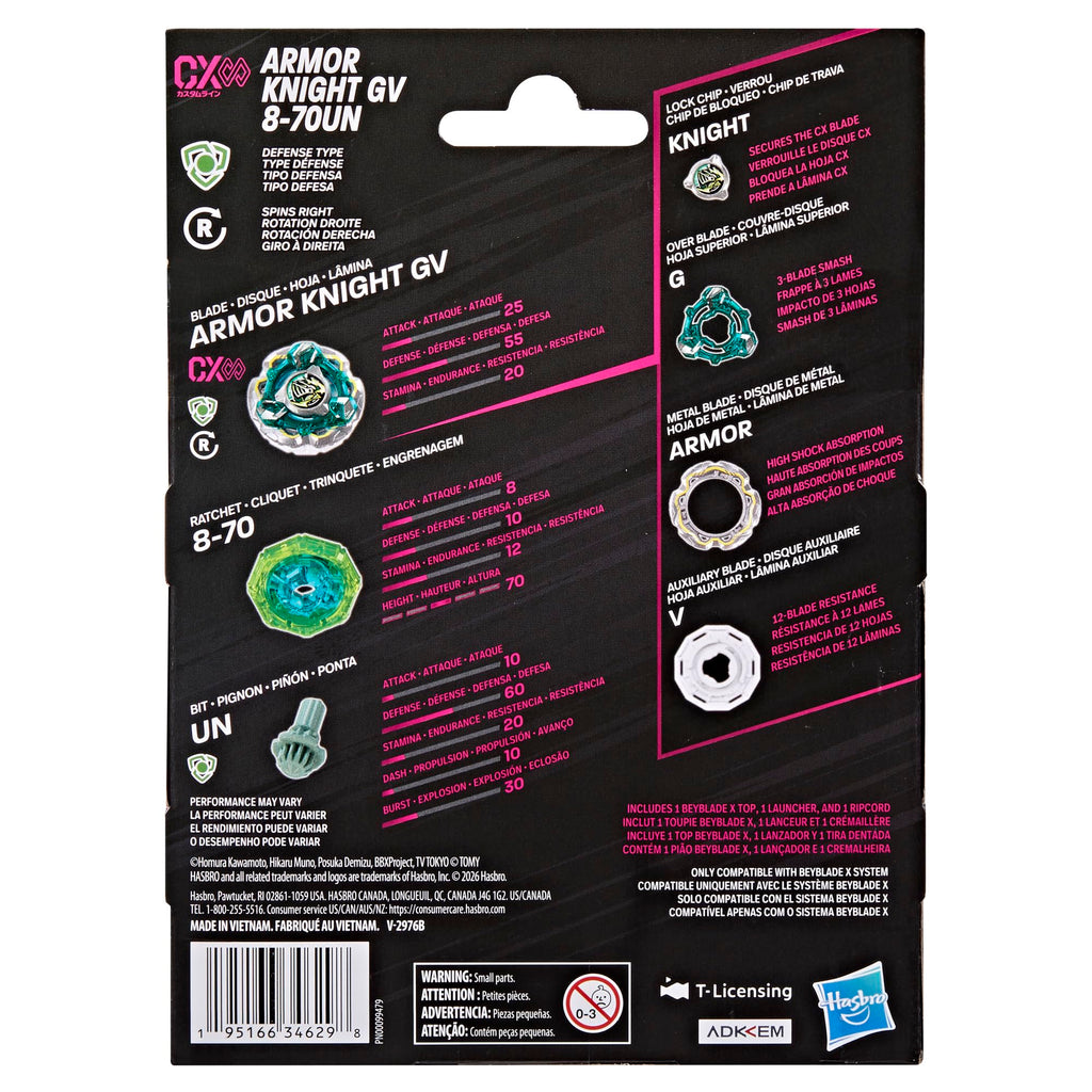 Beyblade X Armor Knight GV 9-70UN CX Starter Pack