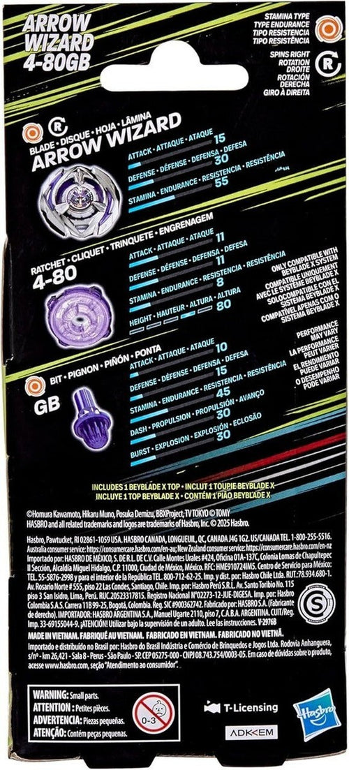 Beyblade X Arrow Wizard 4-80GB Single Booster Pack