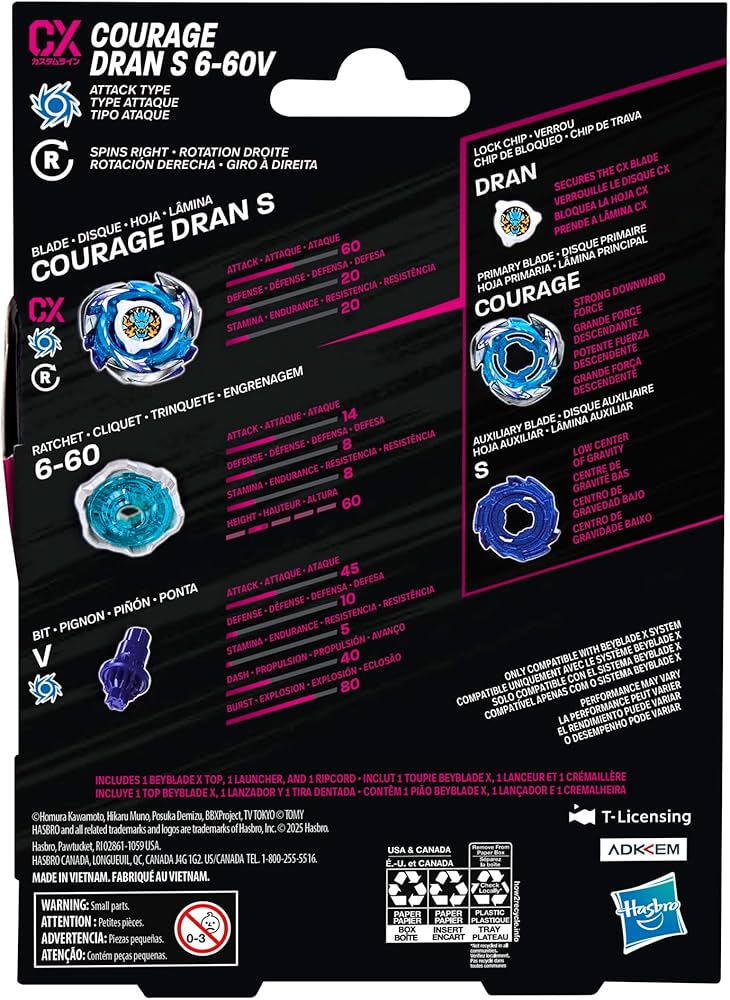 Beyblade X Courage Dran S 6-60V CX Starter Pack