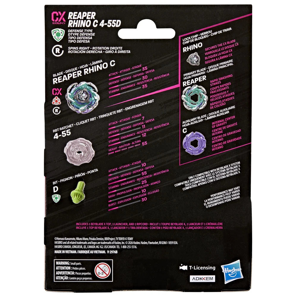 Beyblade X Reaper Rhino C 4-55D CX Starter Pack