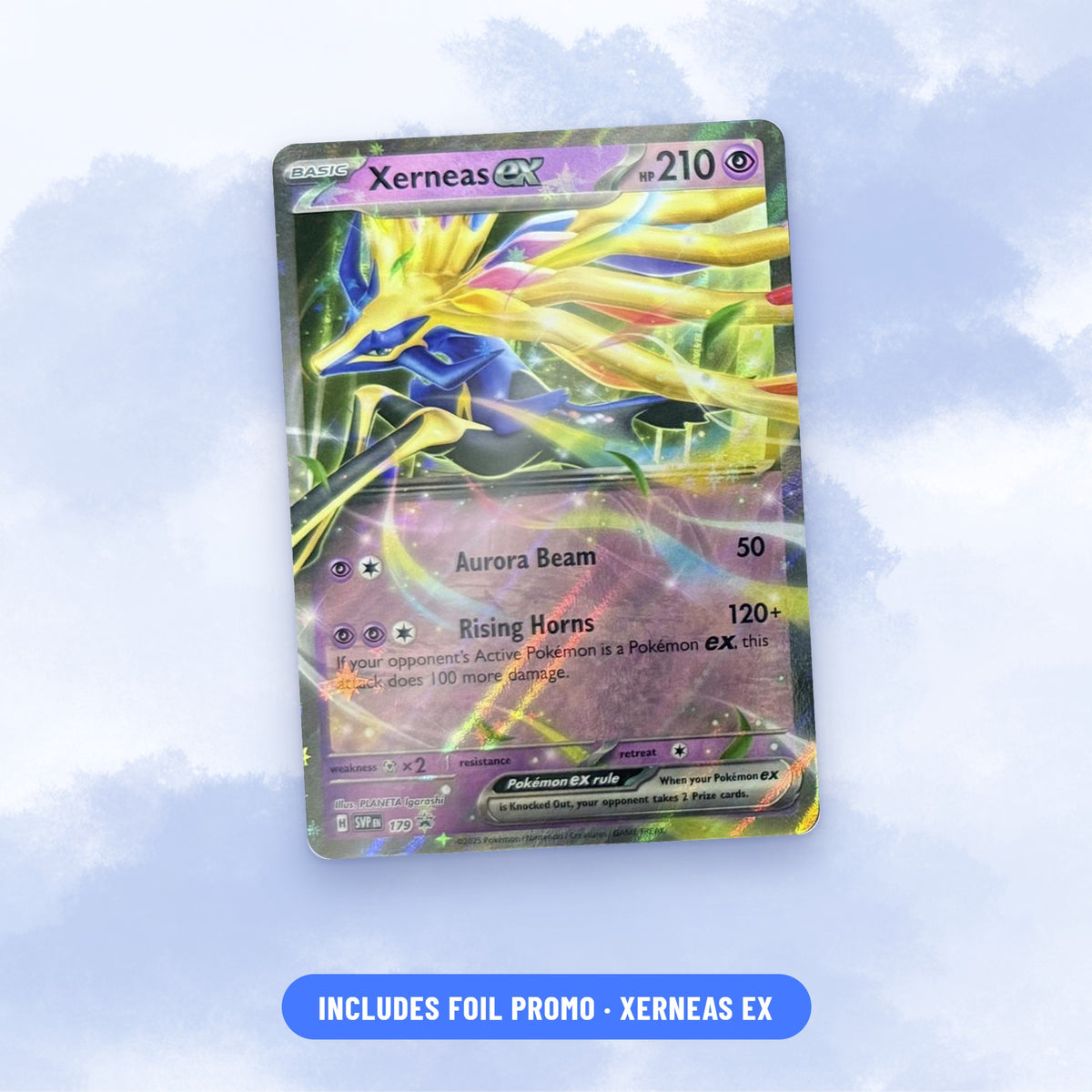 Pokémon TCG Azure Legends Tin (Xerneas ex) foil promo card