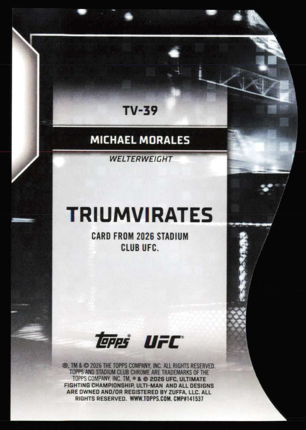 Topps Stadium Club UFC Triumvirates Red Michael Morales TV-39