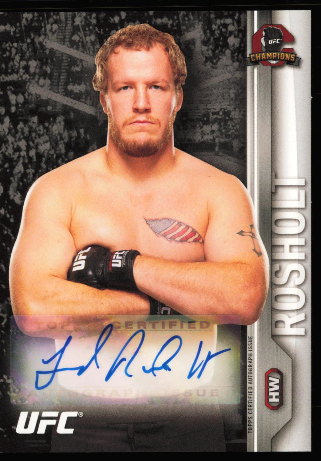 Topps UFC Champions Autographs Jared Rosholt Auto FA-JR