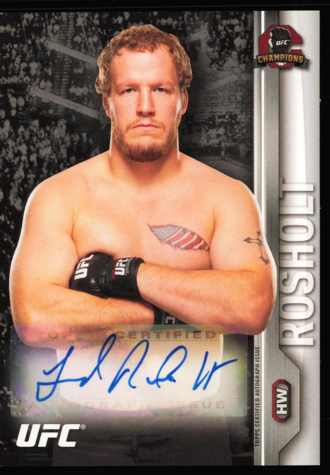 Topps UFC Champions Autographs Jared Rosholt Auto FA-JR