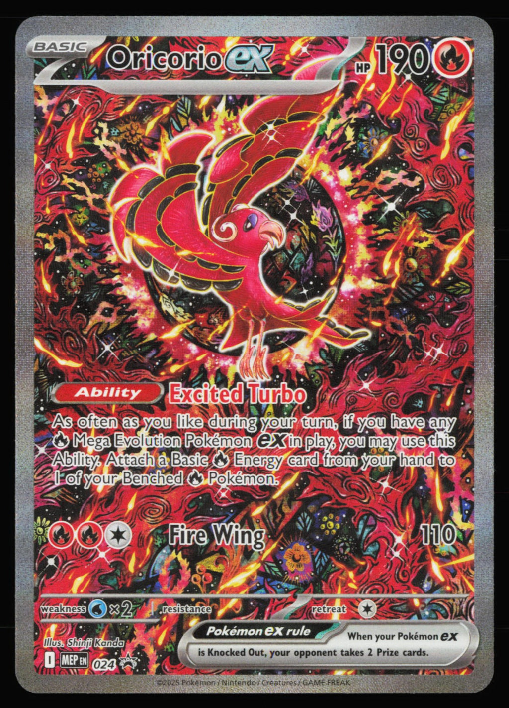 Pokémon TCG Oricorio ex Promo ME: Mega Evolution Promo 024 NM