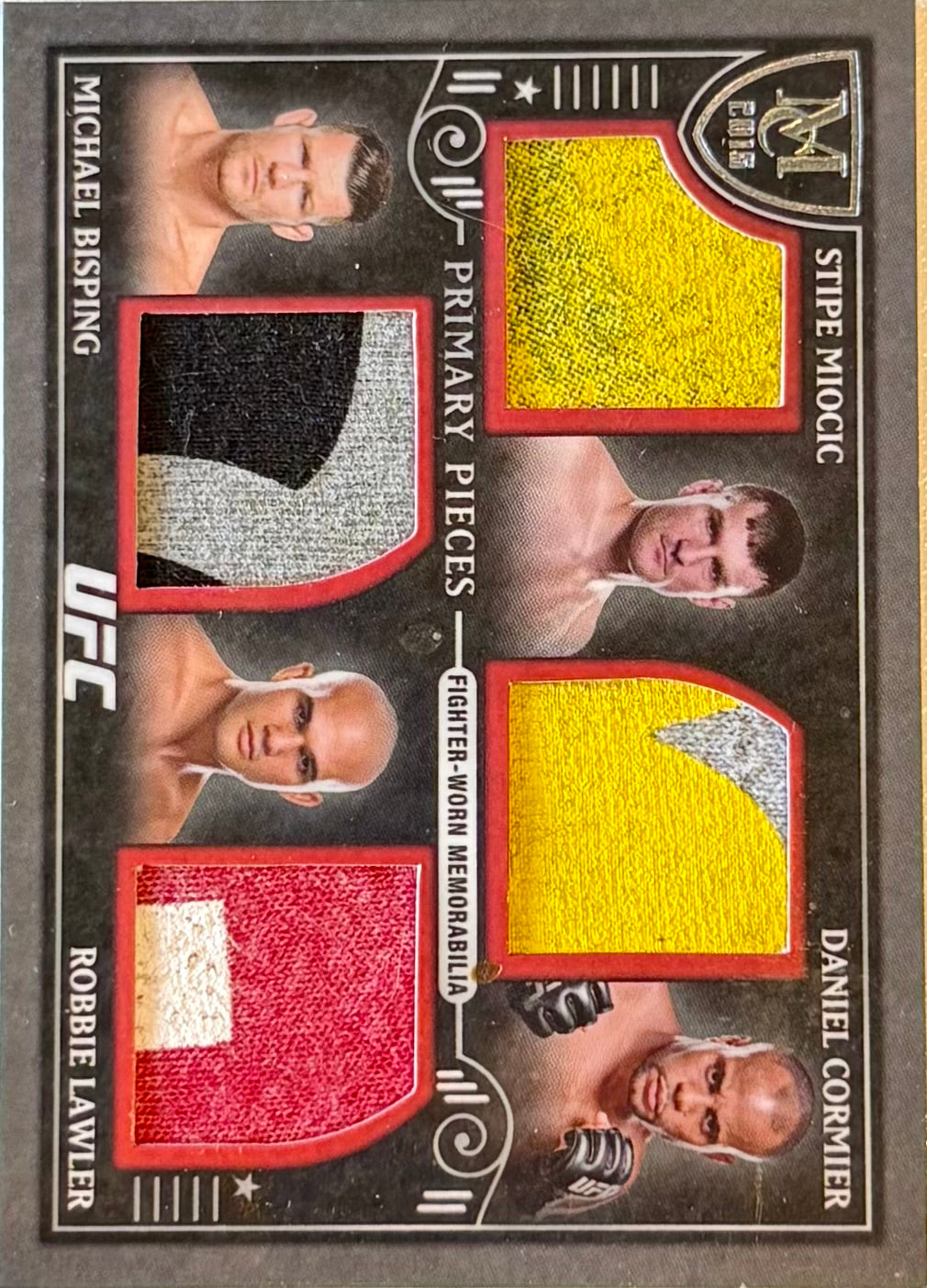 2016 Topps UFC Museum Collection Relics Lawler/Miocic/Bisping/Cormier MCBL /50