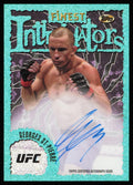 2024 Topps Finest UFC Georges St-Pierre Aqua Refractor On Card Auto IA-GSP - front