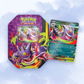 Pokémon TCG Mega Moonlit Tin (Mega Gengar ex) with its foil promo card
