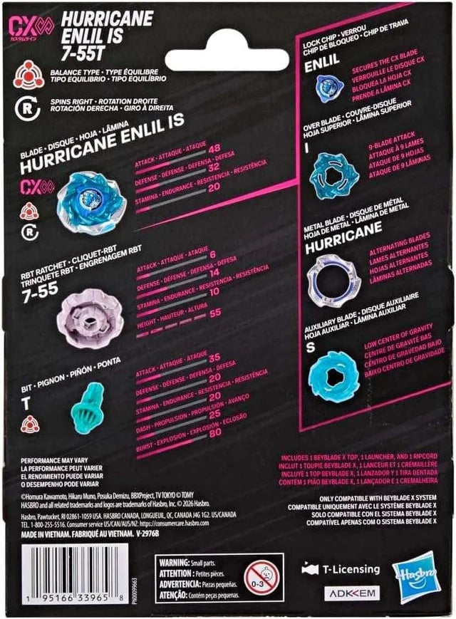 Beyblade X Hurricane Enlil IS 7-55T CX Starter Pack